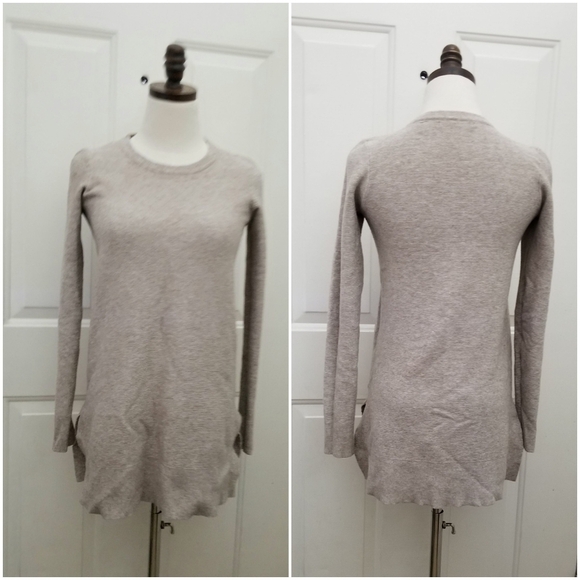 Cyrus Brown Long Sleeve Crew NeckTunic 100% cotton with side slits, Small - Picture 1 of 10